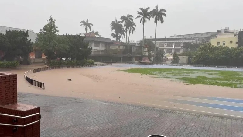 土砂災情地點圖片-新竹縣新埔國中