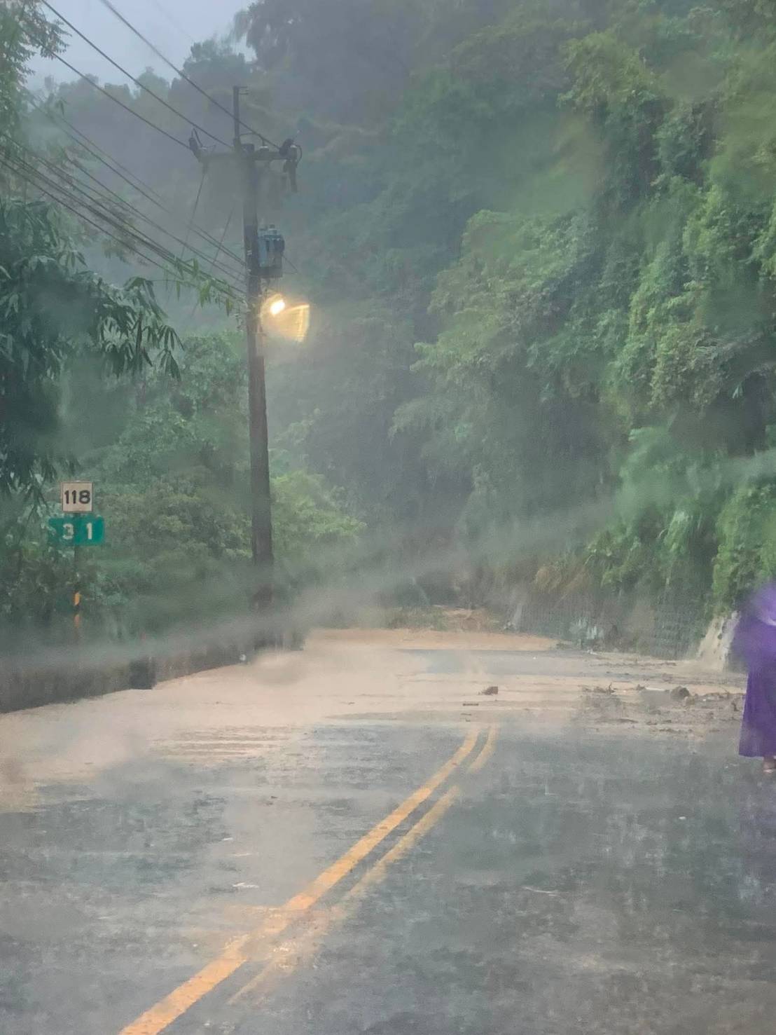 土砂災情地點圖片-新竹縣關西鎮118縣道30K~31K沿線