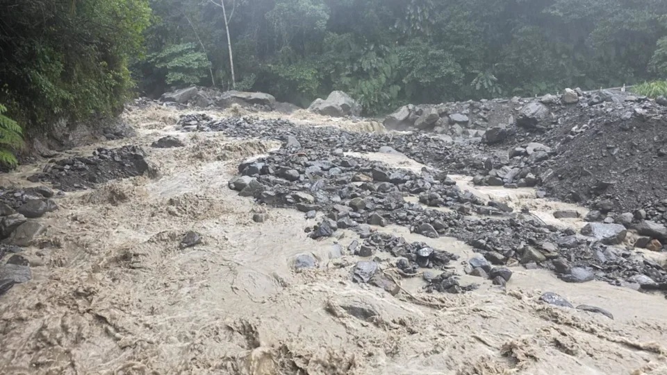 土砂災情地點圖片-竹37-1線3K往南庄的道路