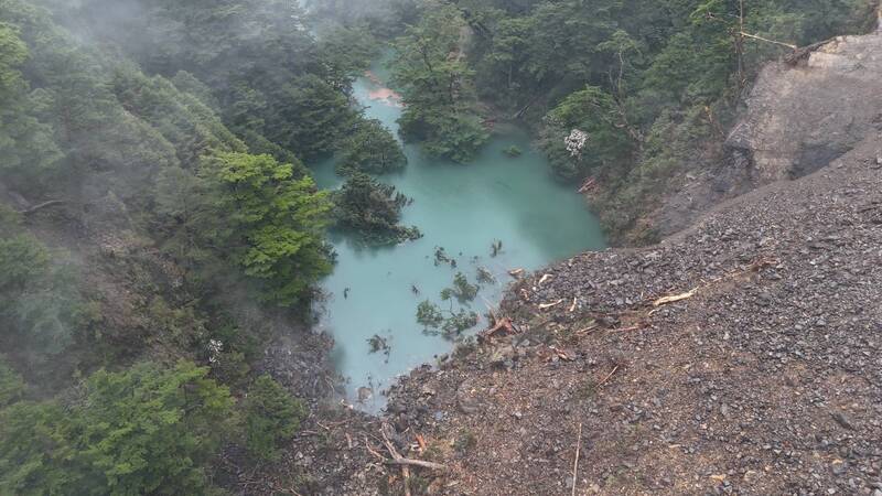 土砂災情地點圖片-大甲溪事業區第82林班（合歡溪步道約3.5公里處）、合歡溪上游形成堰塞湖