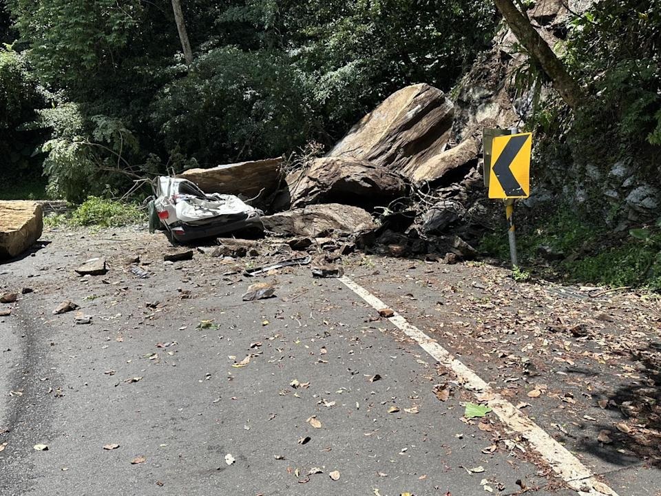 土砂災情地點圖片-新北市烏來區信福路12公里處
